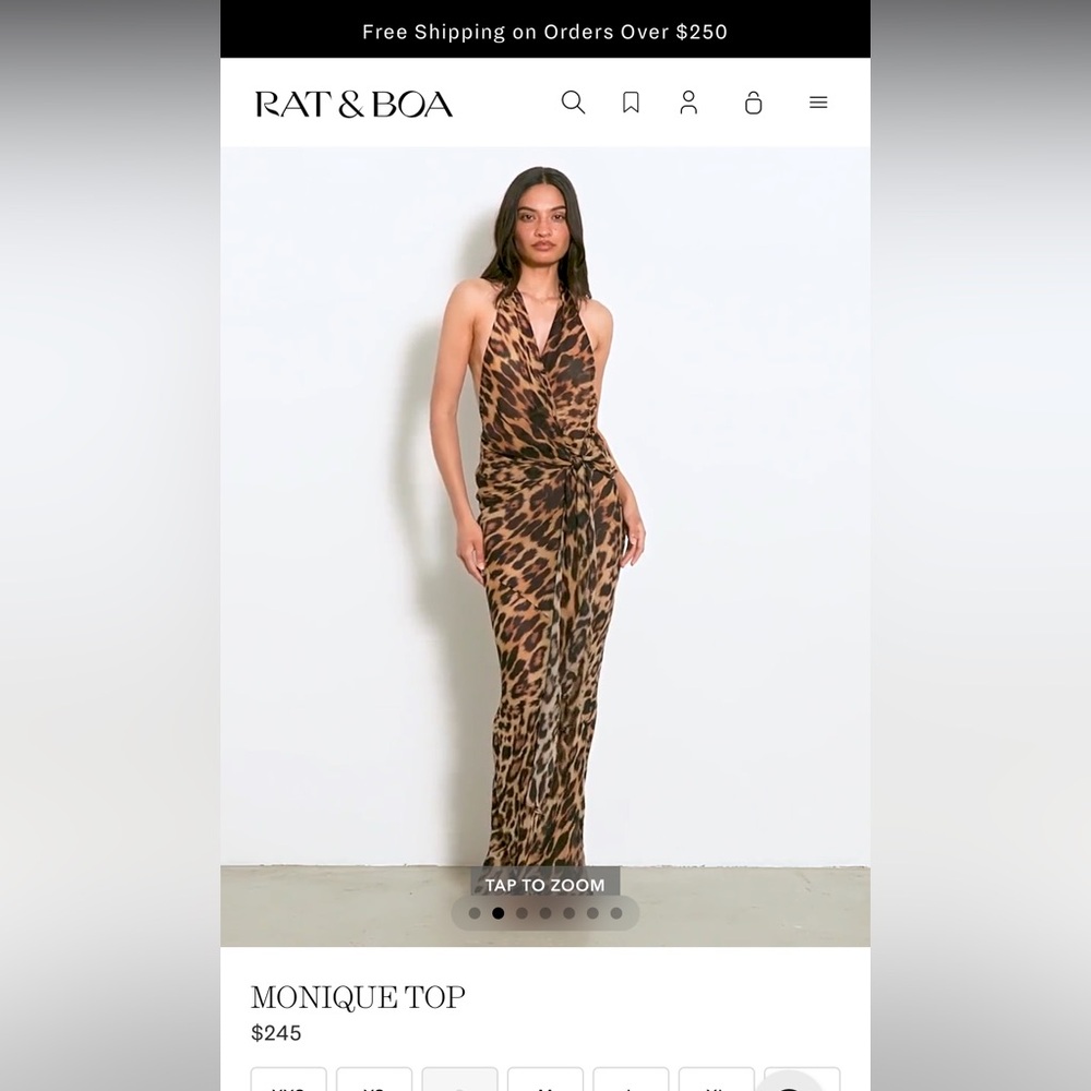 Rat & Boa Monique skirt and top set *leopard print